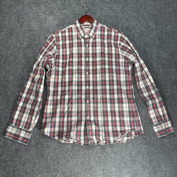 J Crew Shirt Mens Medium Classic Secret Wash Organic Cotton Button Down Pocket - Picture 1 of 7
